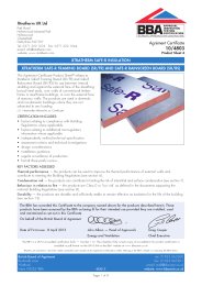Xtratherm UK Ltd. Xtratherm Safe-R insulation. Xtratherm Safe-R framing board (SR/FR) and Safe-R rainscreen board (SR/RS). Product sheet 4