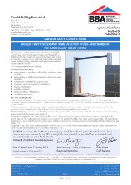 Cavalok Building Products Ltd. Cavalok cavity closer systems. BigBlok cavity closer and frame acceptor system and FlameBlok fire rated cavity closer system. Product sheet 2