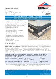 Visqueen Building Products. Zedex high performance damp-proofing system. Zedex CPT high performance damp-proof course. Product sheet 1