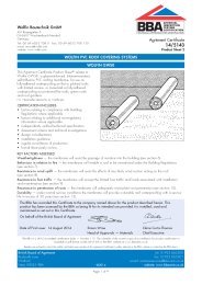 Wolfin Bautechnik GmbH. Wolfin PVC roof covering systems. Wolfin GWSK. Product sheet 2