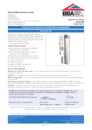 Henkel Polybit Industries Limited. Bitustick self-adhesive waterproofing membranes. Bitustick XLS. Product sheet 2