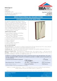 British Gypsum. British Gypsum internal wall insulation systems. GypLyner IWL insulated dry lining system. Product sheet 2