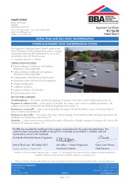 Icopal Limited. Icopal Pour and Roll roof waterproofing. Power Elastomeric roof waterproofing system. Product sheet 2