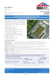 Imper Italia SpA. Paralon Total roof waterproofing systems. Paralon Total warm roof system. Product sheet 1