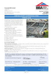 Cementaid (UK) Limited. Cementaid concrete waterproofing systems. Everdure Caltite. Product sheet 1
