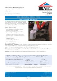 Triton Chemical Manufacturing Co Ltd. Triton chemical damp-proofing systems. Triject 3 pressure injection DPC. Product sheet 3