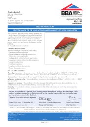Celotex Limited. Celotex Insulation. Celotex range of PIR insulation boards for pitched roof insulation. Product sheet 3