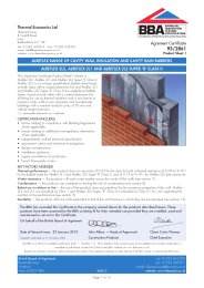 Thermal Economics Ltd. Alreflex range of cavity wall insulation and cavity rain barriers. Alreflex 2L2, Alreflex 2L1 and Alreflex 2L2 Super 'R' Class 0. Product sheet 1. 2nd issue