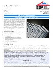 Dow Chemical Company Limited. Dow Chemical roof insulation. Greyfoam SL-A inverted roof insulation. Product sheet 1