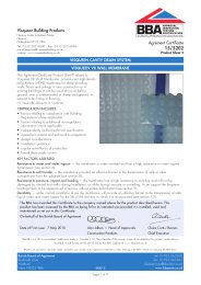 Visqueen Building Products. Visqueen cavity drain system. Visqueen V8 wall membrane. Product sheet 2