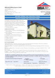 Wetherby Building Systems Limited. Wetherby external wall insulation systems. EpsiCoat external wall insulation system. Product sheet 1