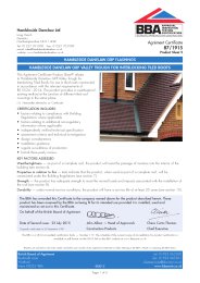 Hambleside Danelaw Ltd. Hambleside Danelaw GRP flashings. Hambleside Danelaw GRP valley trough for interlocking tiled roofs. Product sheet 5