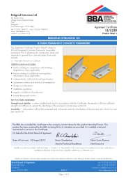 Bridgend Extrusions Ltd. Bridgend Extrusions Ltd. K-Form permanent concrete formwork. Product sheet 1