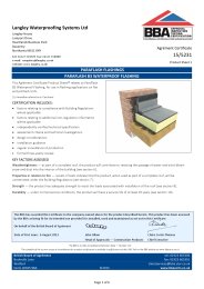 Langley Waterproofing Systems Ltd. ParaFlash flashings. ParaFlash B3 waterproof flashing. Product sheet 1