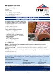 Manchester Brick and Precast t/a Ibstock-Kevington. Manchester brick and precast products. Cut and bonded brick and block pavers. Product sheet 3