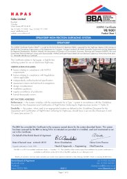 Colas Limited. Spraygrip high-friction surfacing system. Spraygrip. Product sheet 1