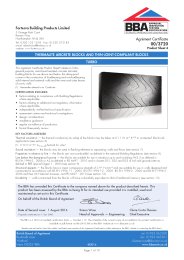 Forterra Building Products Limited. Thermalite aircrete blocks and thin-joint-compliant blocks. Turbo. Product sheet 4