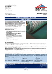 Seymour Global Limited t/a Premcrete. Premcrete gas resistant membranes. Hydroprufe 9000. Product sheet 1