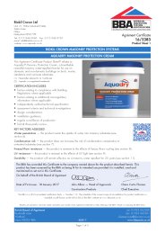 BioKil Crown Ltd. BioKil Crown masonry protection systems. Aquadry masonry protection cream. Product sheet 1