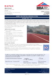 Adbruf Limited. Adbruf high-friction surfacing system. Hotgrip type 1 HFS. Product sheet 1