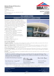 Sistemas Técnicos del Accesorio y Componentes S.L. Stac cladding systems. Stacbond PE and Stacbond FR cladding systems. Product sheet 1