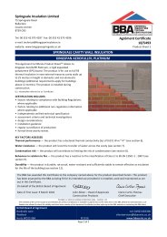 Springvale Insulation Limited. Springvale cavity wall insulation. Kingspan Aerofullfil Platinum. Product sheet 1