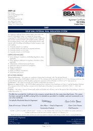 SWIP Ltd. SWIP. Solid wall internal wall insulation system. Product sheet 1