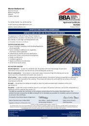 Monier Redland Ltd. Spirtech Breathable Membranes. Spirtech 400 2s for ...