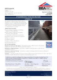 CETCO Europe Ltd. XP waterproofing system for structures. Ultraseal XP. Product sheet 1