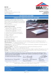 IKO PLC. IKO rooflights and kerbs. Superlite polycarbonate rooflights and kerbs. Product sheet 1