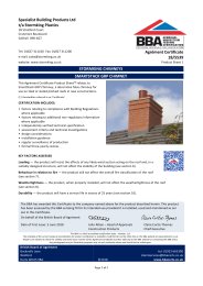 Specialist Building Products Ltd t/a Stormking Plastics. Stormking chimneys. SmartStack GRP chimney. Product sheet 1