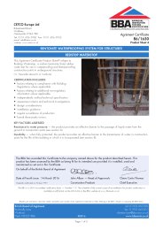 CETCO Europe Ltd. Bentonite waterproofing system for structures. Redstop Waterstop. Product sheet 4
