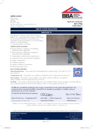 Jablite Limited. Jablite floor insulation. Jabfloor 70. Product sheet 1