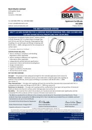 Brett Martin Limited. The Brett drainage system. Brett 110 mm diameter PVC-u surface water pipe, and 110 mm and 160 mm diameter polypropylene couplings. Product sheet 1