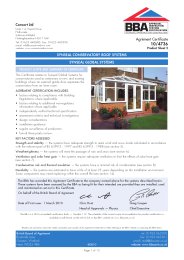 Consort Ltd. Synseal conservatory roof systems. Synseal global system. Product sheet 2