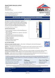 Henkel Polybit Industries Limited. Bitustick self-adhesive waterproofing membranes. Bitustick SR. Product sheet 1