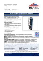 Henkel Polybit Industries Limited. Bitustick self-adhesive waterproofing membranes. Bitustick P. Product sheet 4