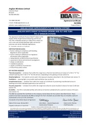 Anglian Windows Limited. Enhanced security to PAS 24 for Product sheet 1. Anglian White Knight outward opening system.