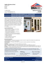 Anglian Windows Limited. Anglian home improvements PVC-U door systems. Anglian White Knight residential doorset. Product sheet 1