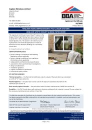 Anglian Windows Limited. Anglian home improvements PVC-U door systems. Anglian White Knight sliding patio door. Product sheet 1