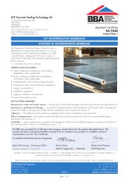 SCP Concrete Sealing Technology Ltd. SCP waterproofing membranes ...