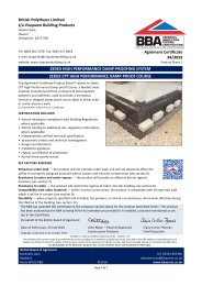 British Polythene Limited t/a Visqueen Building Products. Zedex high performance damp-proofing system. Zedex CPT high performance damp-proof course. Product sheet 1