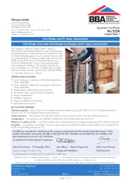 Tebway Limited. Polypearl cavity wall insulation. Polypearl Plus and Polypearl Platinum cavity wall insulation. Product sheet 1