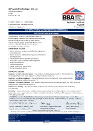GCP Applied Technologies (UK) Ltd. GCP structural waterproofing membranes. Bituthene 8000 and 8000S. Product sheet 3
