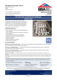 GCP Applied Technologies (UK) Ltd. GCP structural waterproofing membranes. Preprufe 300R. Product sheet 5