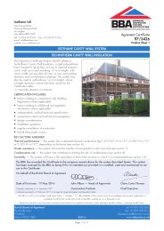 Isothane Ltd. Isothane cavity wall system. Technitherm cavity wall insulation. Product sheet 1