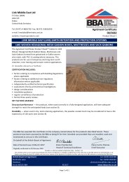 Link Middle East Ltd. Link Middle East (LME) Earth retention and protection systems. LME woven hexagonal mesh gabion boxes, mattresses and sack gabions. Product sheet 1