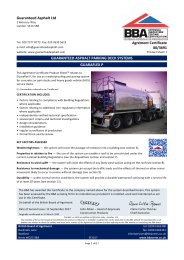 Guaranteed Asphalt Ltd. Guaranteed asphalt parking deck systems. Guaraflex P. Product sheet 1