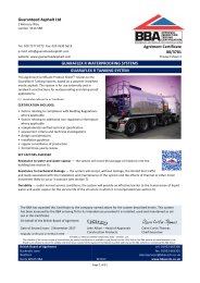 Guaranteed Asphalt Ltd. Guaraflex R waterproofing systems. Guaraflex R tanking system. Product sheet 2