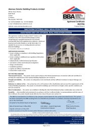 Alumasc Exterior Building Products Limited. Swistherm external wall insulation systems. Swistherm grey EPS external wall insulation system. Product sheet 3